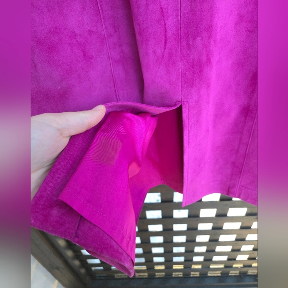 Vintage Pink Suede Skirt - Picture 6 of 8
